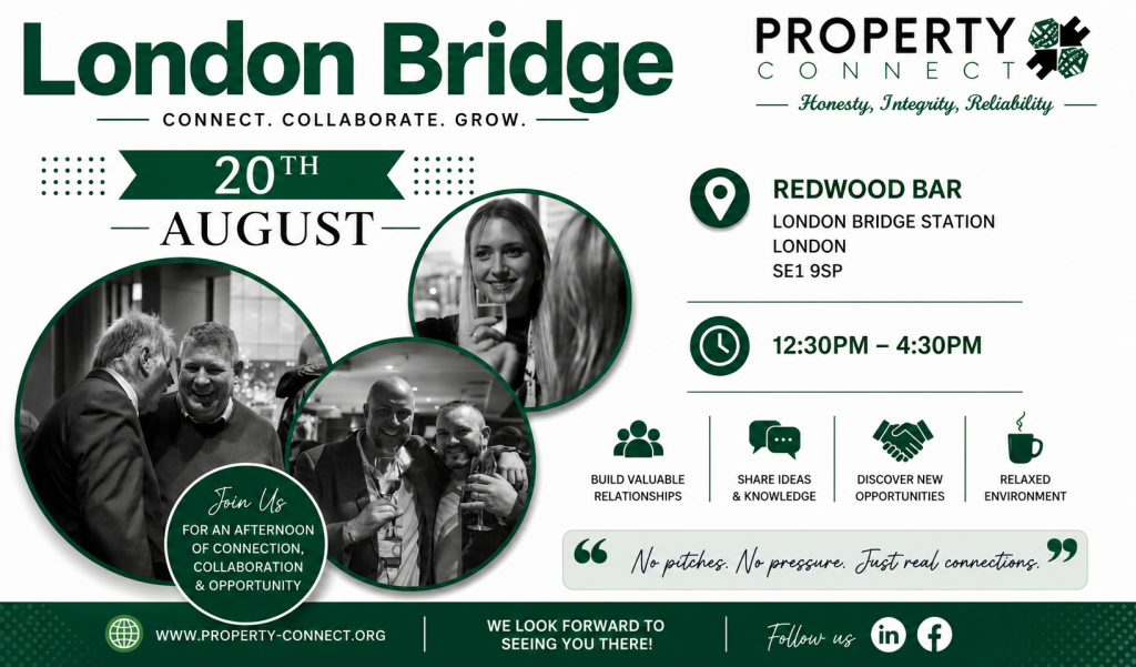 Property Connect Networking London Bridge Summer 20th August 2026