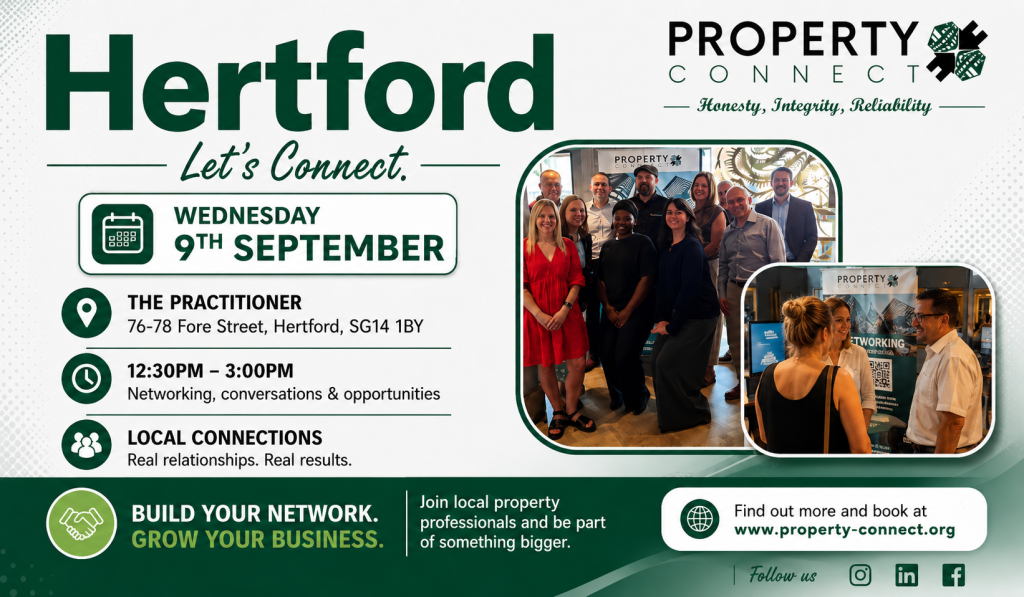 Property Connect Networking Event Hertford 9th September 2026 Property Connect Networking Event Hertford 9th September 2026