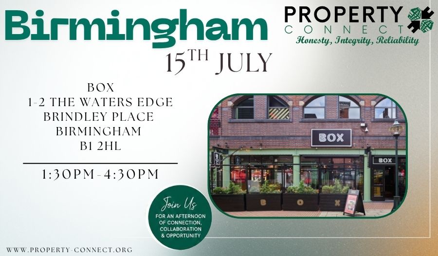 Property Connect Networking Event Birmingham July 15th 2026